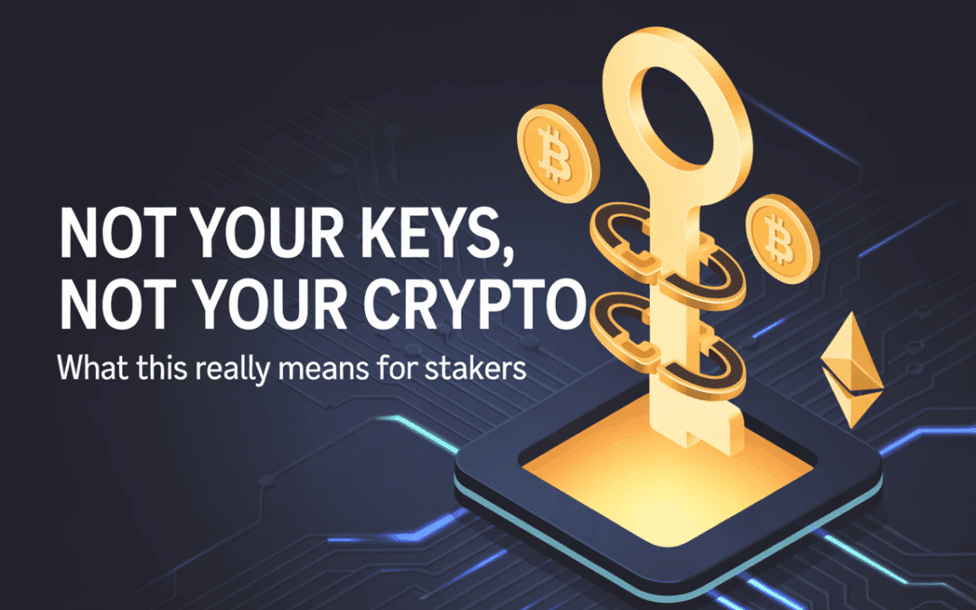 Not Your Keys, Not Your Crypto: What This Really Means for Stakers
