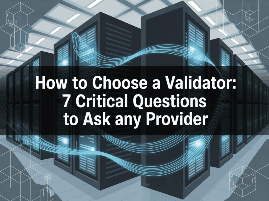 How to Choose a Validator: 7 Critical Questions to Ask Any Provider