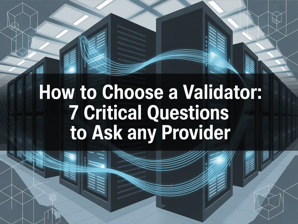How to Choose a Validator: 7 Critical Questions to Ask Any Provider