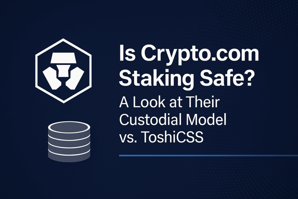 Is Crypto.com Staking Safe? A Look at Their Custodial Model vs. ToshiCSS