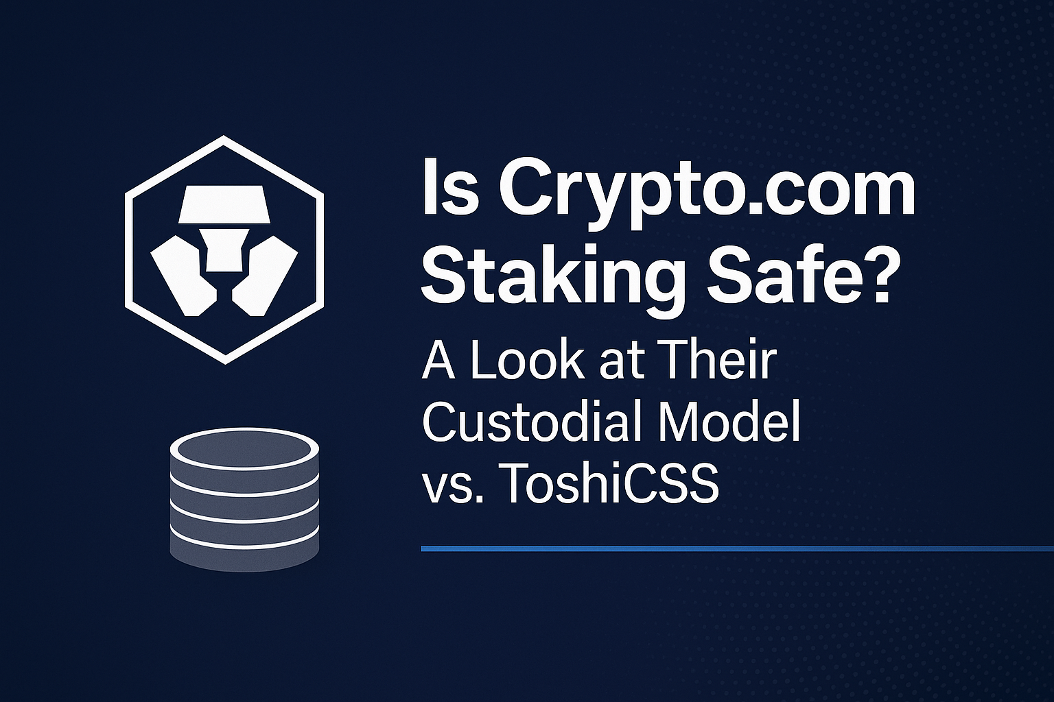 Is Crypto.com Staking Safe? A Look at Their Custodial Model vs. ToshiCSS