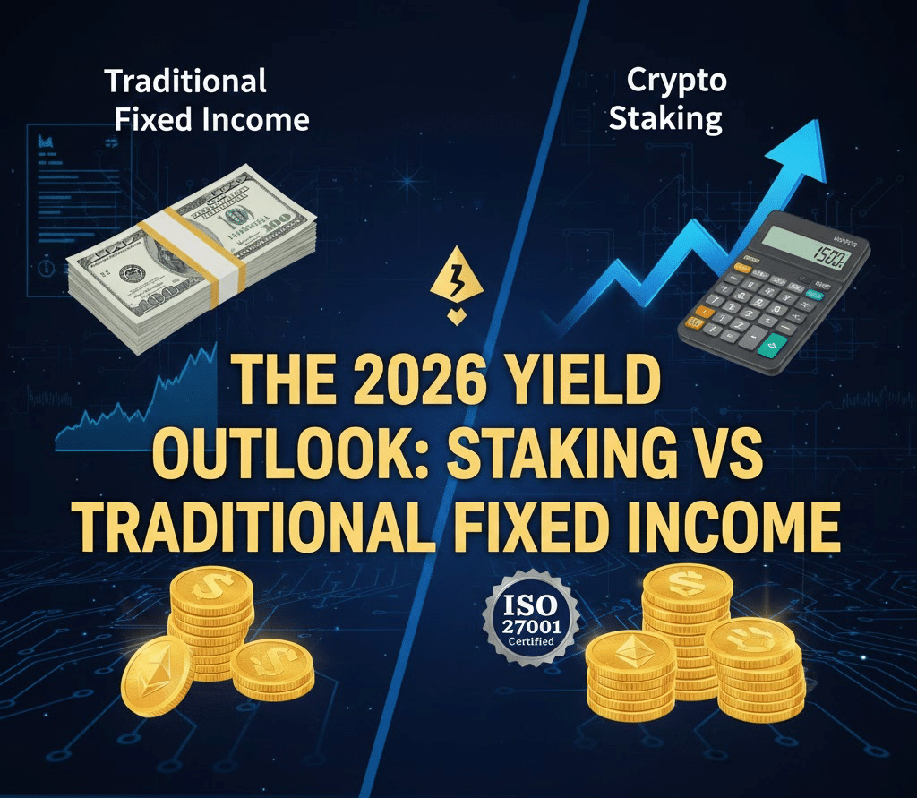 📊 The 2026 Yield Outlook: **Staking vs. Traditional Fixed Income**