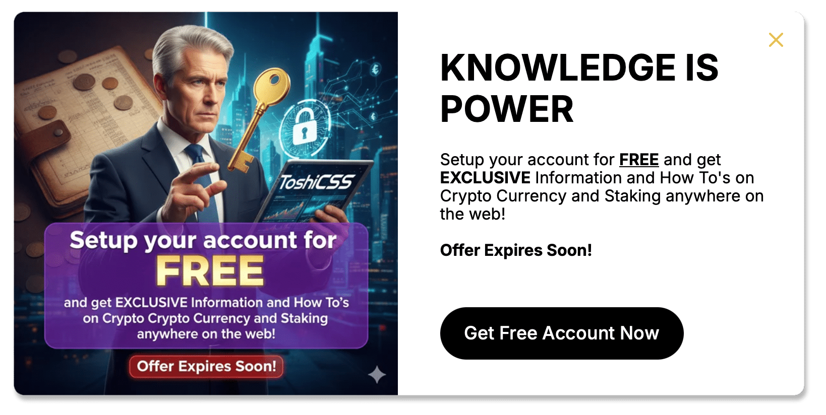 Get Staking with ToshiCSS